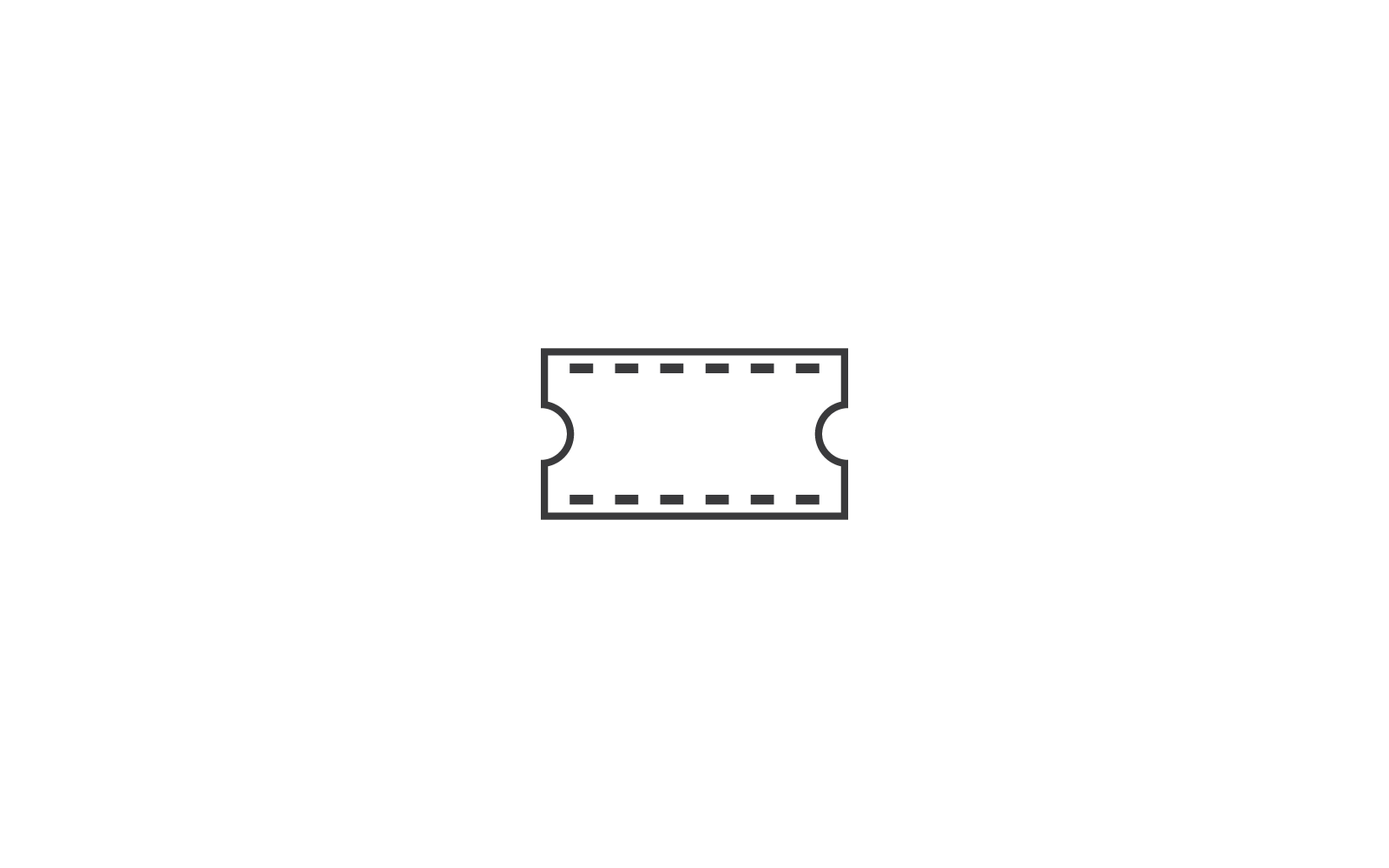 Ticket logo flat design illustration vector template