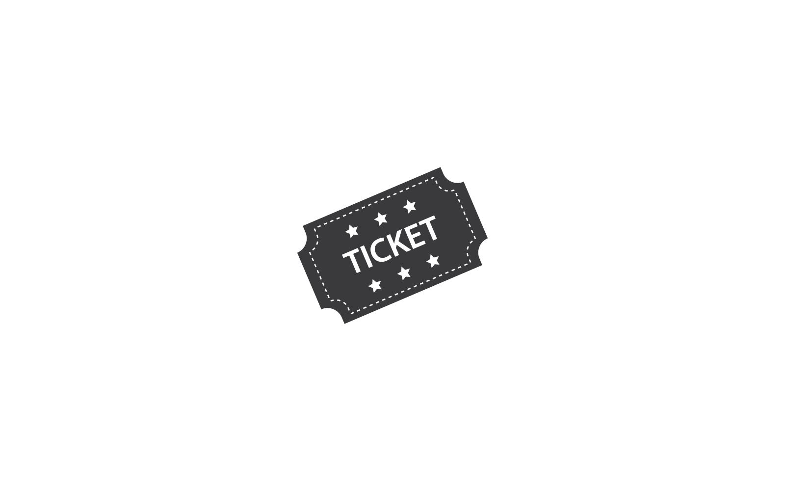 Ticket logo icon illustration flat design Logo Template