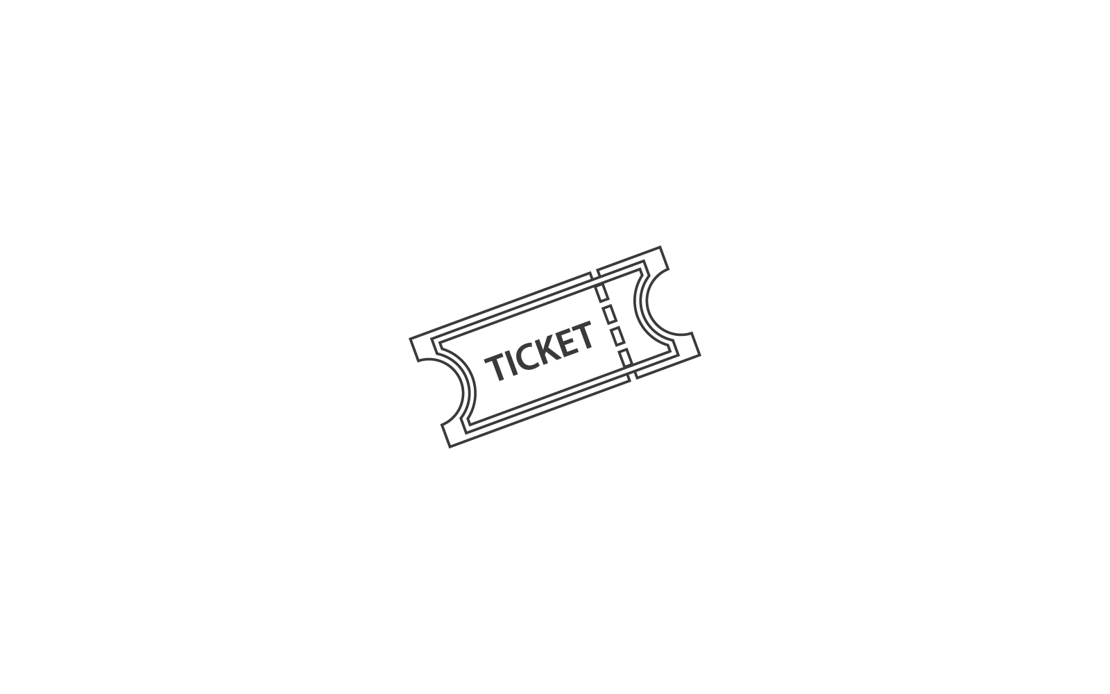 Ticket logo icon illustration vector flat design Logo Template