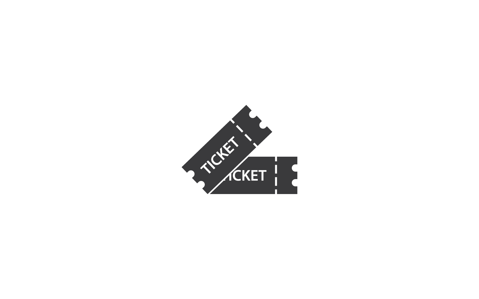Ticket logo icon vector flat design template
