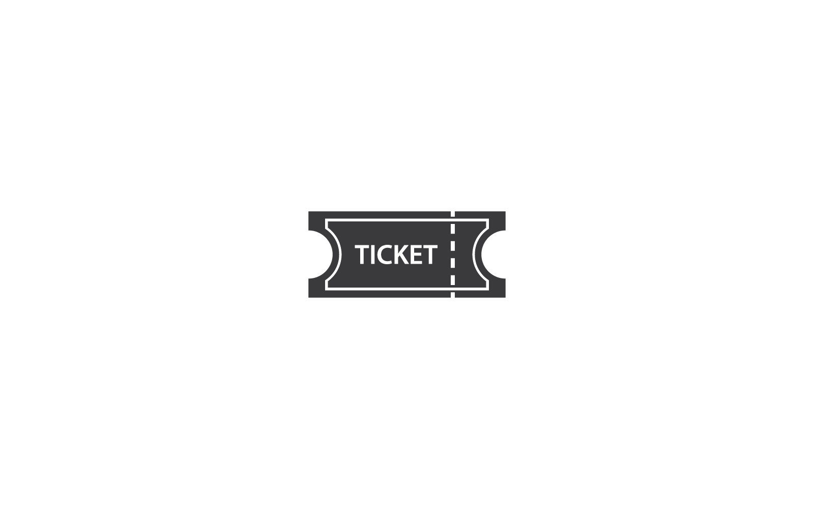 Ticket logo icon vector illustration flat design