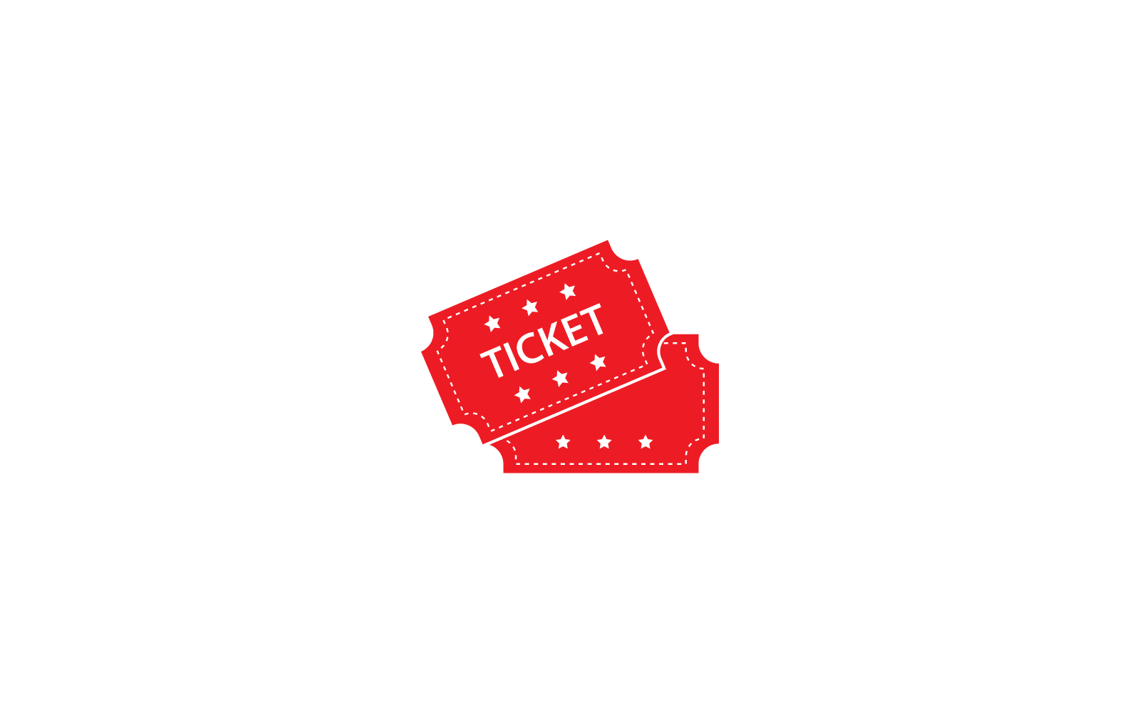 Ticket logo illustration vector flat design