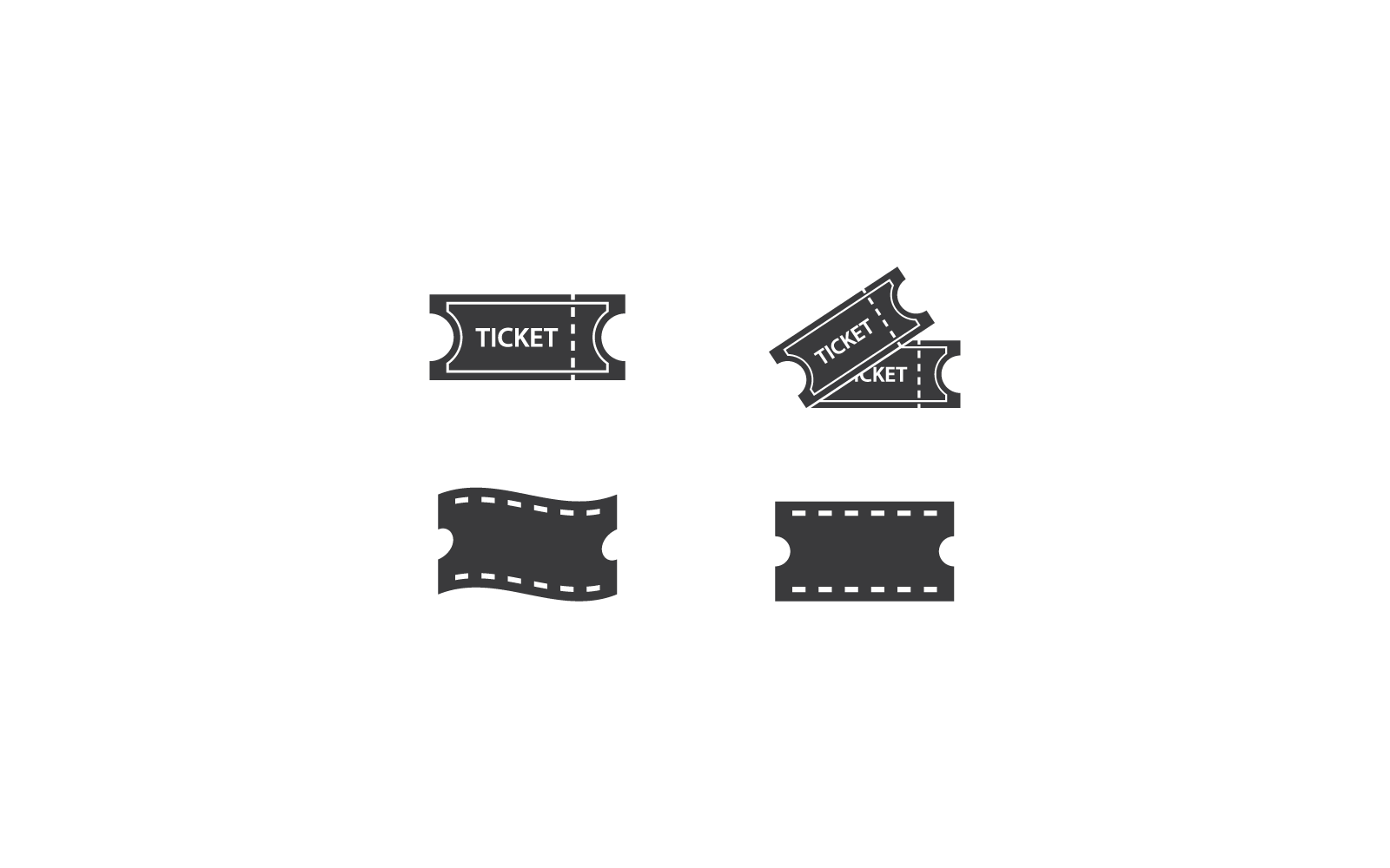 Vecteur d&amp;#39;icône d&amp;#39;illustration de conception de billet