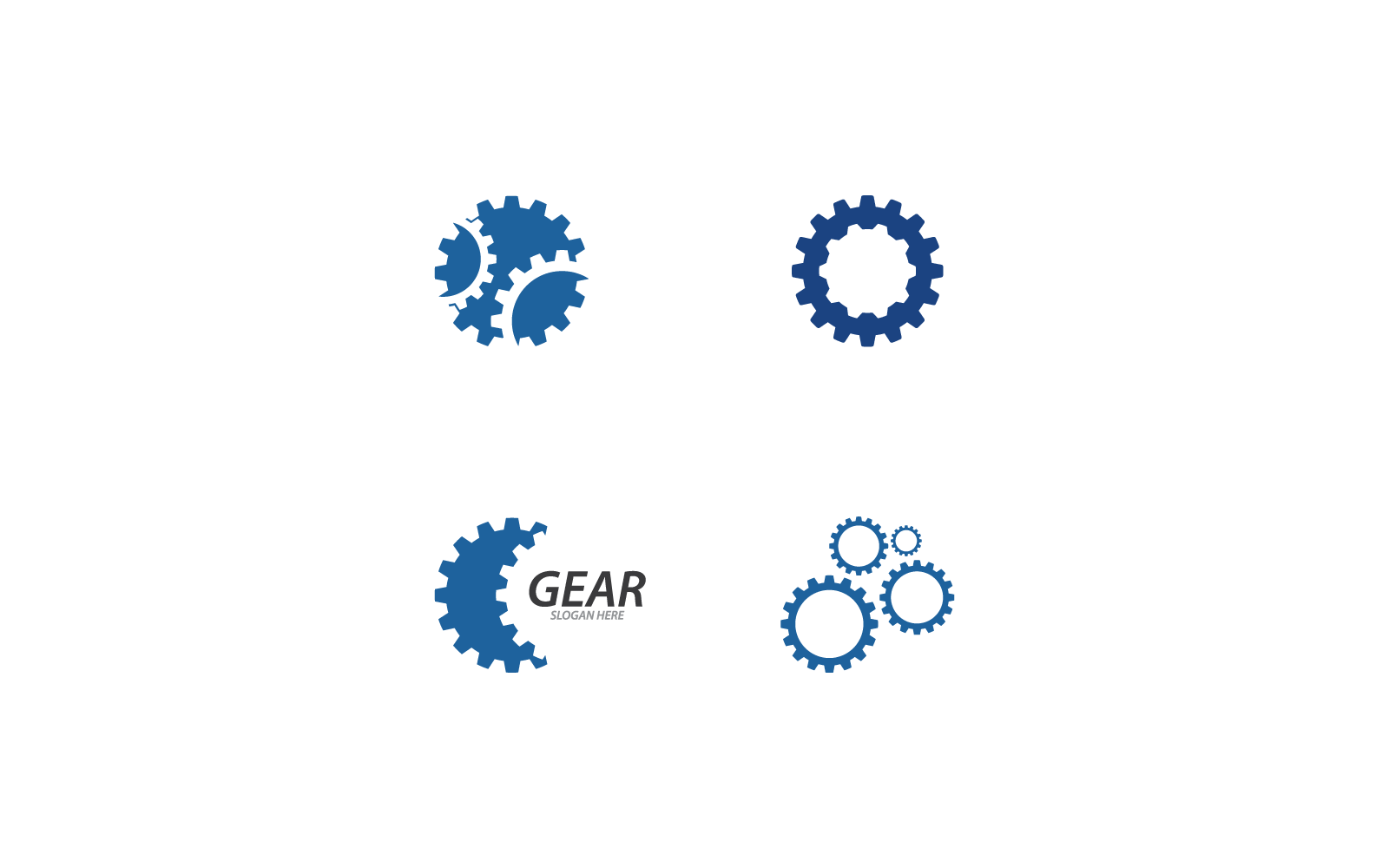 Vorlage für das Design des Zahnrad-Logos, Vektorgrafik