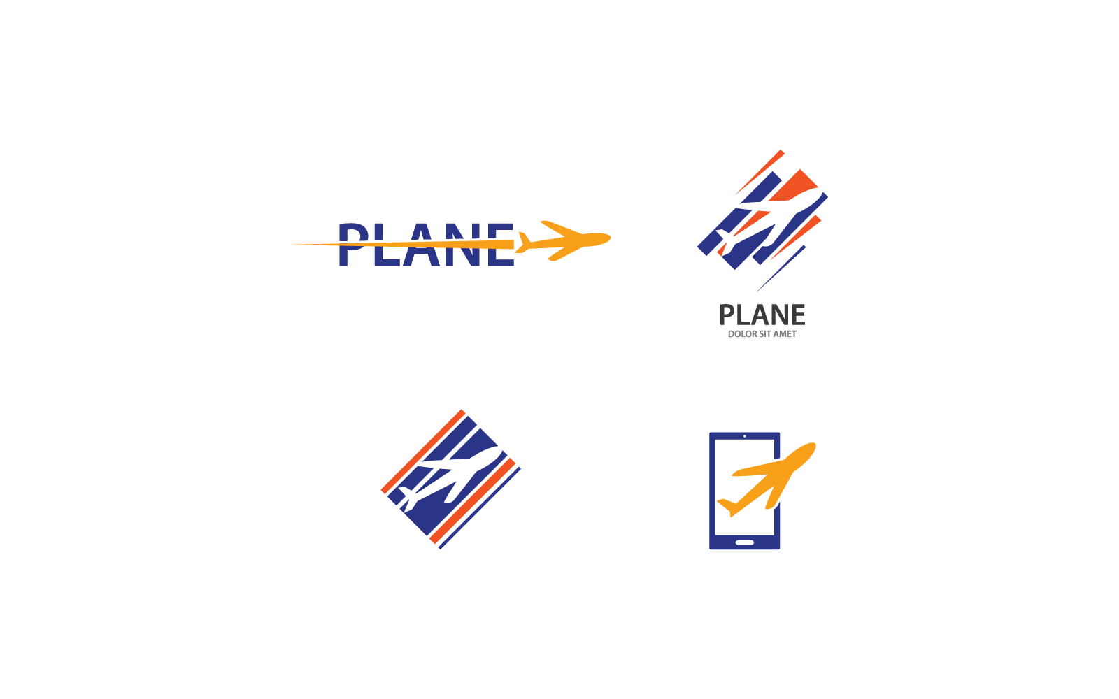 Vorlage für das Logo für die Vektorillustration „Flugzeugreise“