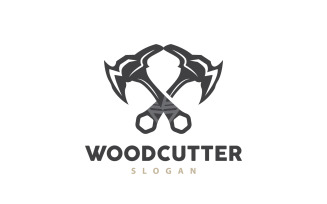 Ax Logo Wood Cutting Tool Silhouette LumberjackV10