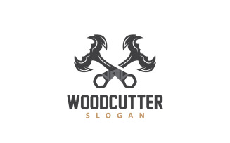 Ax Logo Wood Cutting Tool Silhouette LumberjackV12