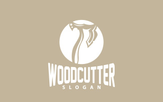 Ax Logo Wood Cutting Tool Silhouette LumberjackV18