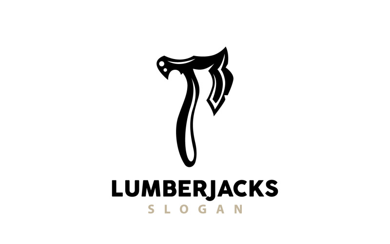 Ax Logo Wood Cutting Tool Silhouette LumberjackV1 Logo Template