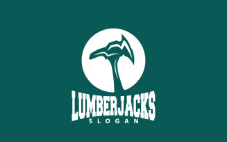 Ax Logo Wood Cutting Tool Silhouette LumberjackV21
