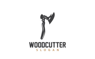 Ax Logo Wood Cutting Tool Silhouette LumberjackV3