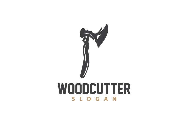 Ax Logo Wood Cutting Tool Silhouette LumberjackV3 Logo Template