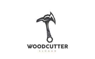 Ax Logo Wood Cutting Tool Silhouette LumberjackV4