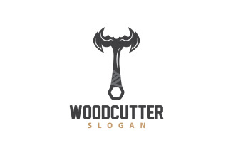 Ax Logo Wood Cutting Tool Silhouette LumberjackV5