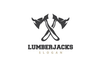 Ax Logo Wood Cutting Tool Silhouette LumberjackV6