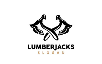Ax Logo Wood Cutting Tool Silhouette LumberjackV7