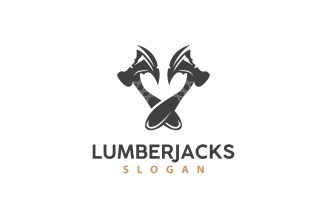 Ax Logo Wood Cutting Tool Silhouette LumberjackV8