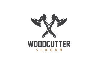 Ax Logo Wood Cutting Tool Silhouette LumberjackV9