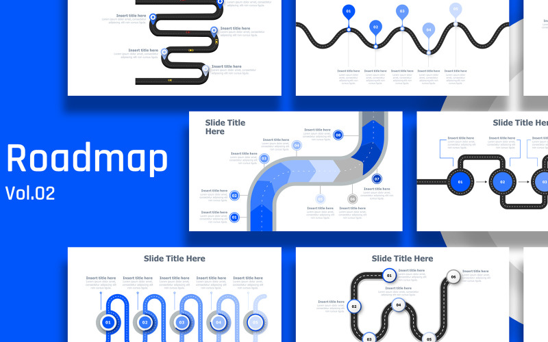 Business roadmap Infographic Easy to Use PowerPoint Template