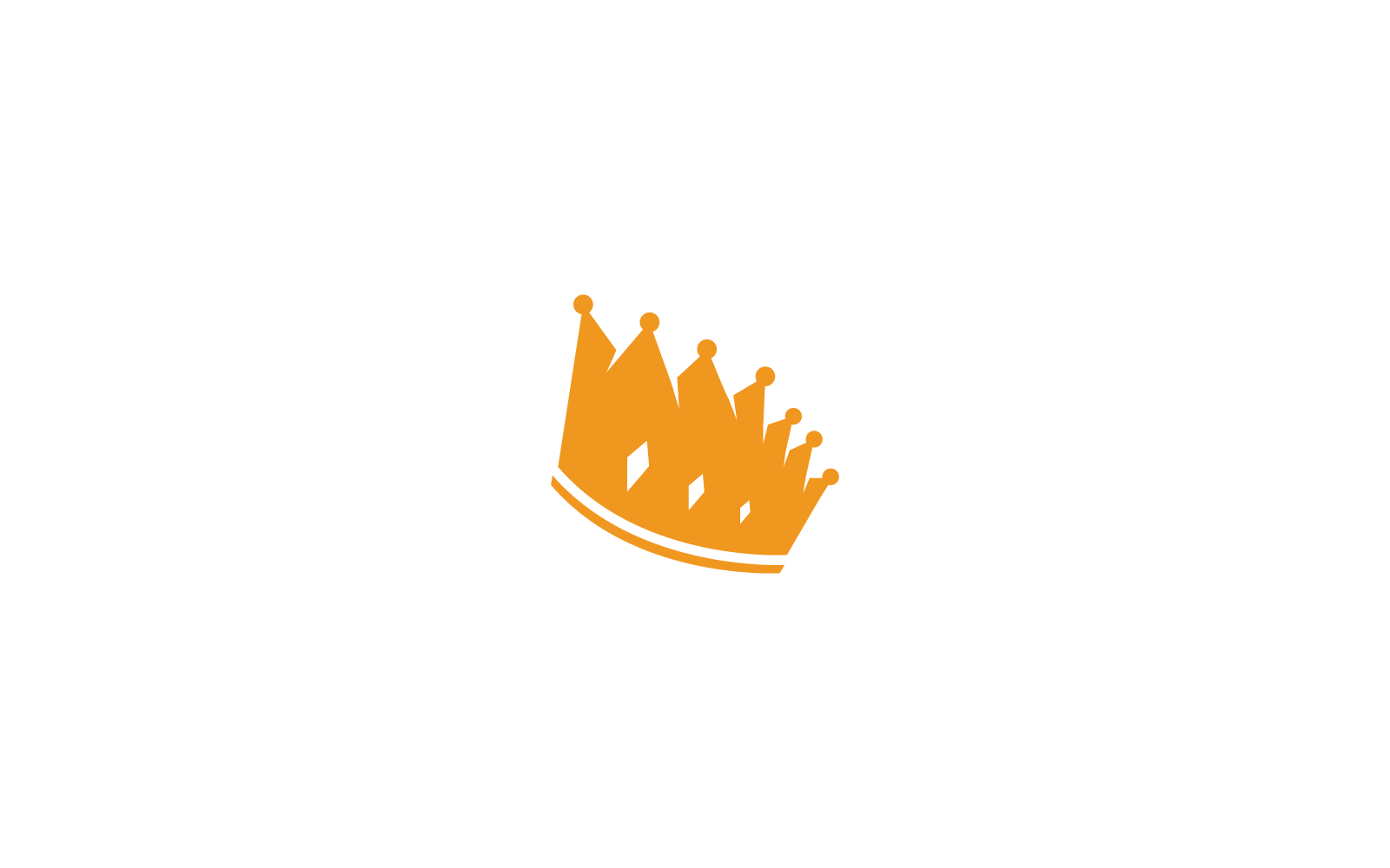 Illustrazione vettoriale del modello di progettazione del logo della corona