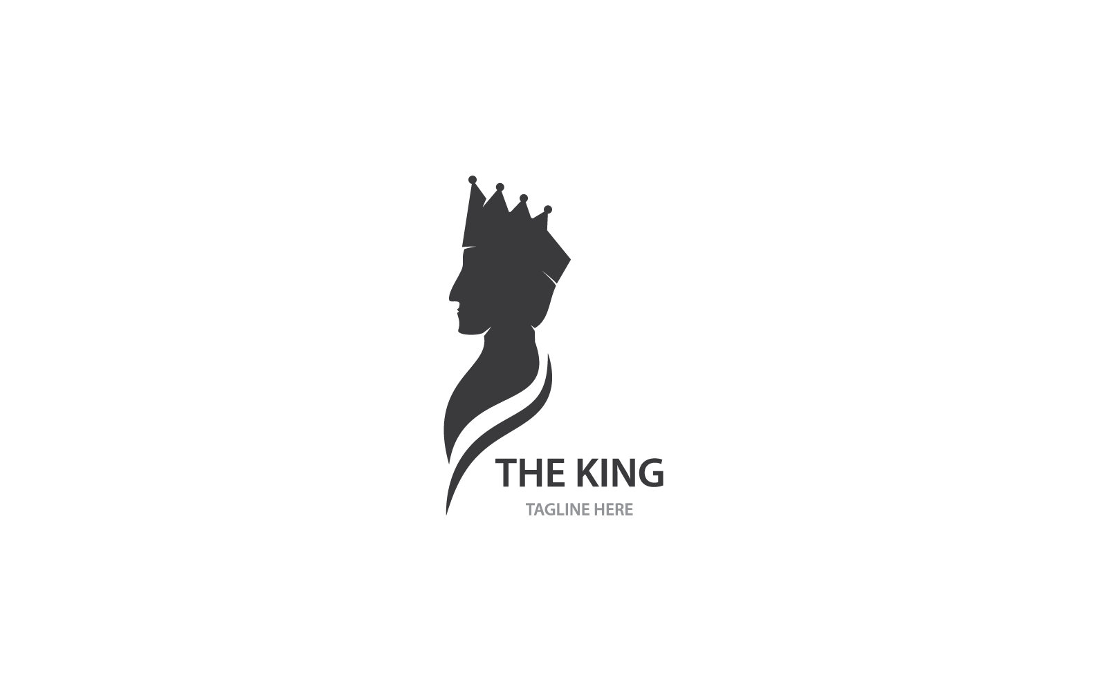 King character logo vector template