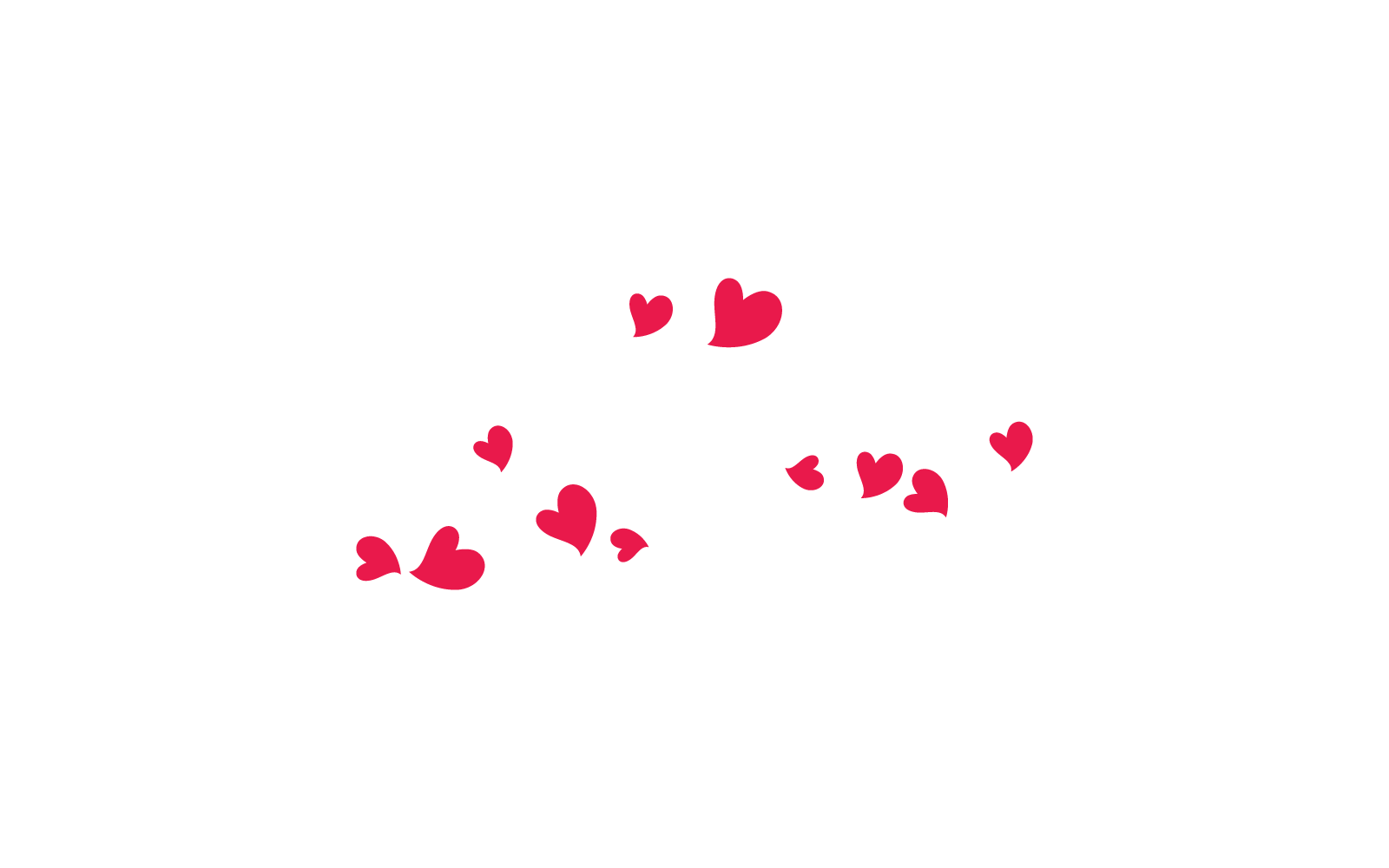 Love backgound flat design vector template