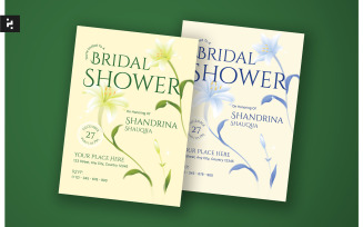 Minimal Floral Bridal Shower Invitation