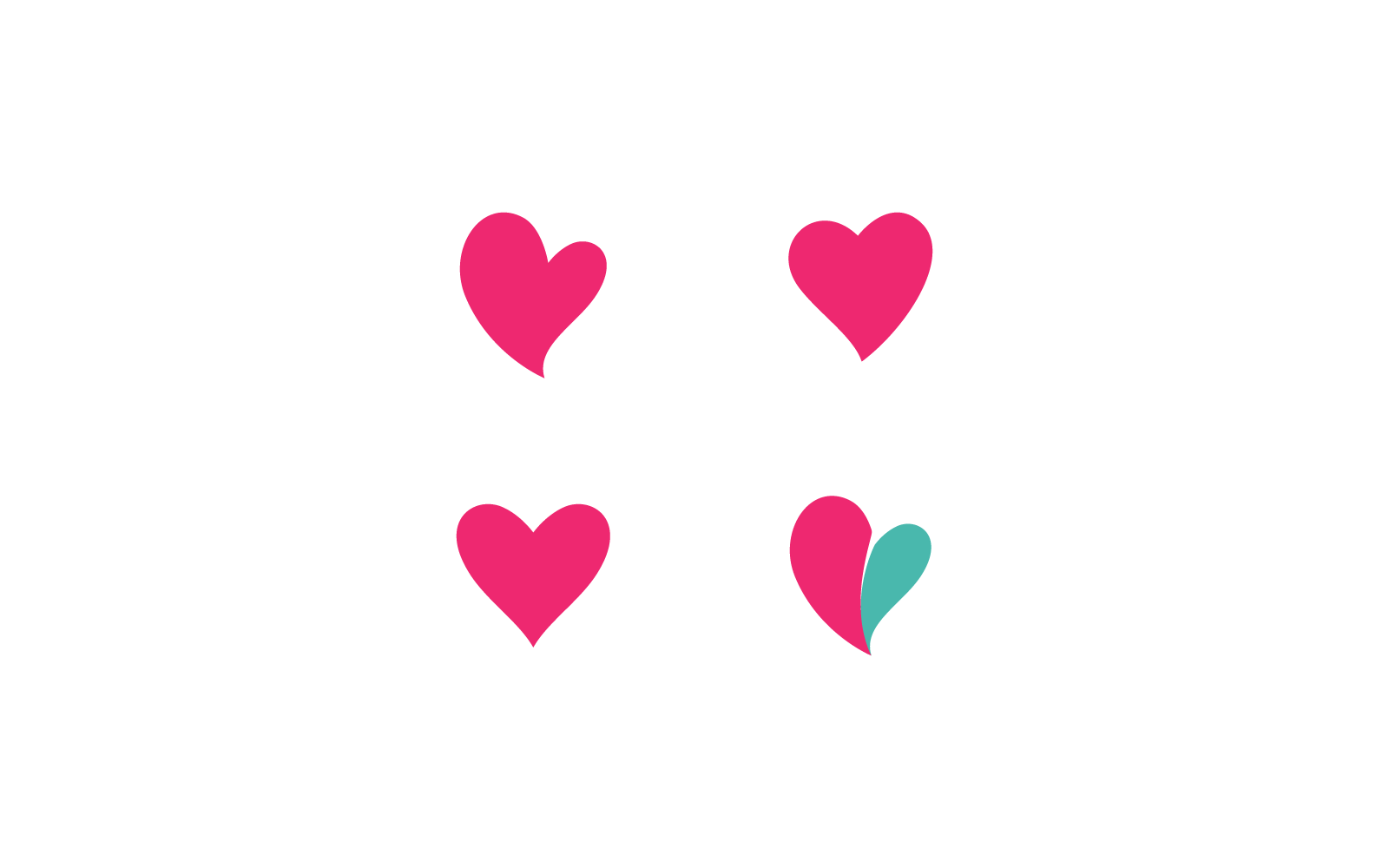 Modello di design piatto Love Logo Vector