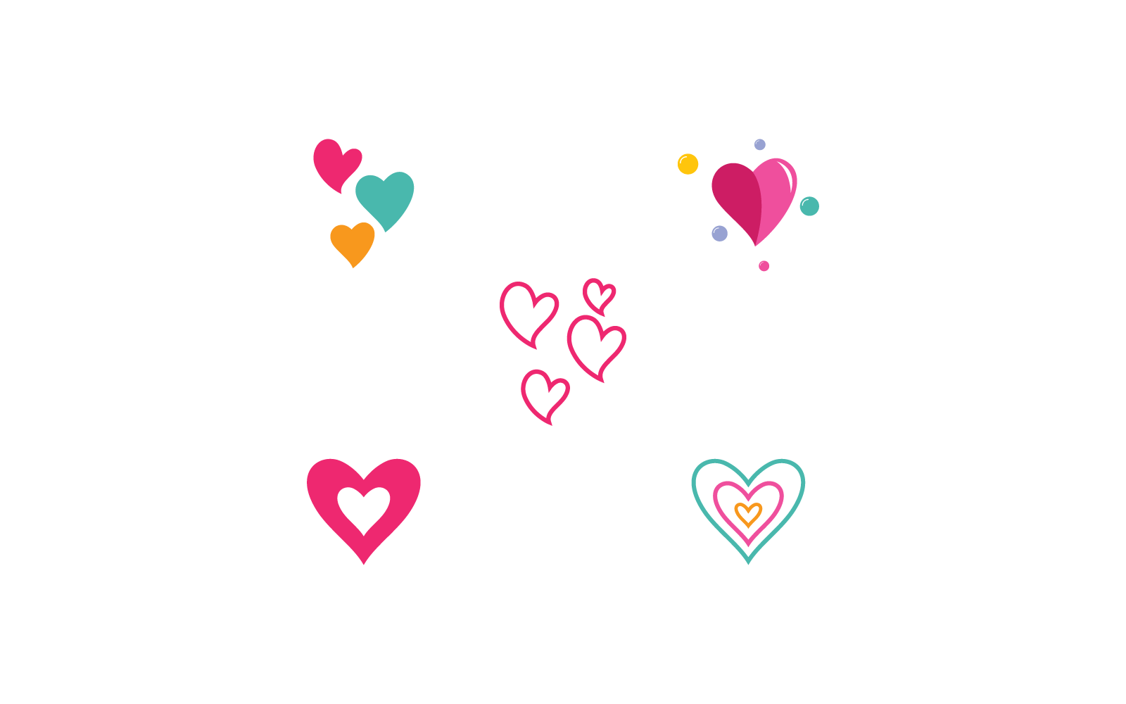 Modello di disegno dell&amp;#39;icona dell&amp;#39;illustrazione del logo dell&amp;#39;amore