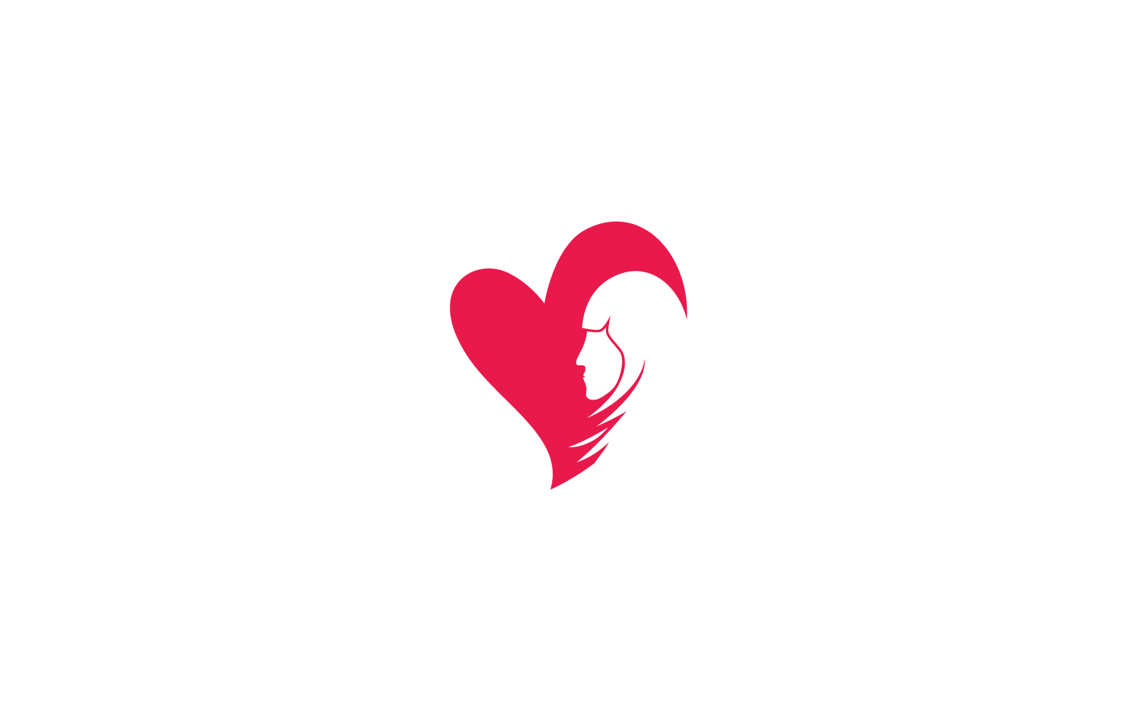 Szépség nők arc sziluett karakter Logo design
