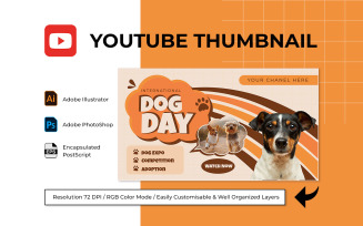 Dog Day YouTube Thumbnail Template 1