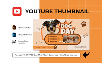 Dog Day YouTube Thumbnail Template