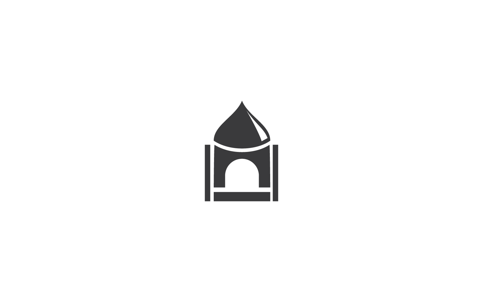 Islamic logo, Mosque icon design vector template