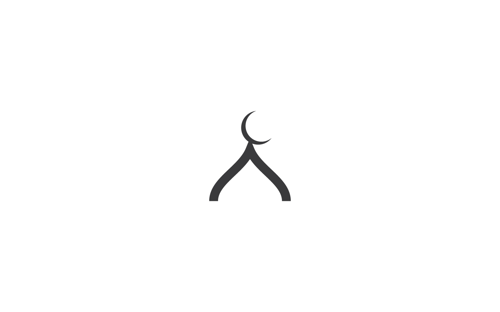 Islámské logo, šablona vektorové ikony mešity