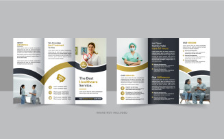 Healthcare or medical trifold brochure or business trifold brochure layout