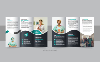 Healthcare or medical trifold brochure or business trifold brochure template