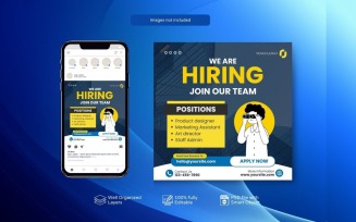 Job Vacancy PSD Template: Hiring Banner Design