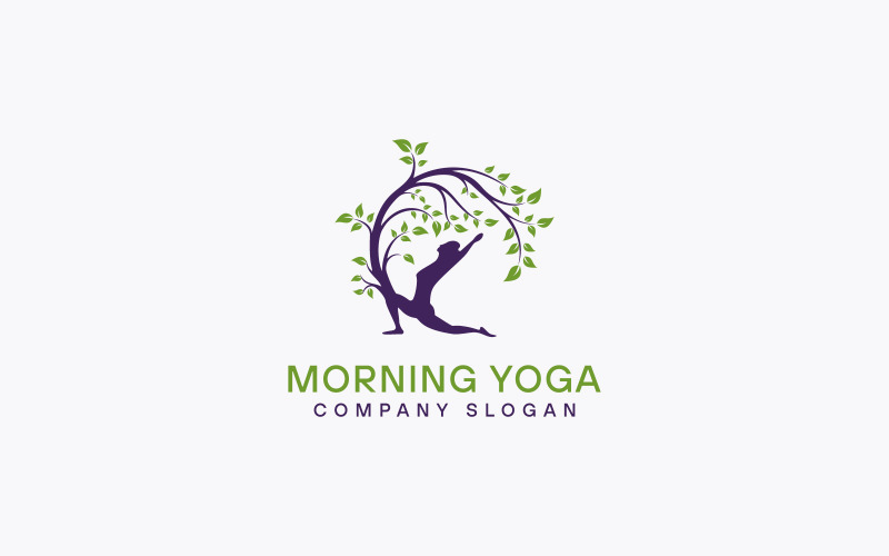 MORNING YOGA And Good Health logo Logo Template