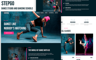 Stepgo - Dance Studio & Dancing Schools HTML5 Landing Page