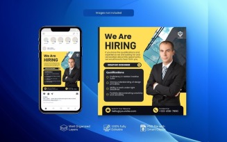 Hiring Template: Job Vacancy Social Media Post Yellow