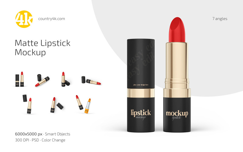 Matte Lipstick Mockup Set Product Mockup