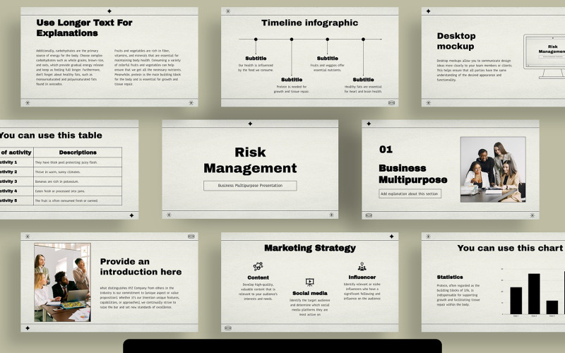 Risk Management Business Multipurpose PowerPoint PowerPoint Template