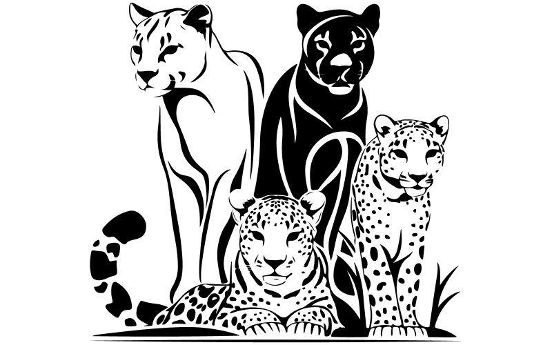 royalty-free lion vector graphics for your creative projects. Illustration