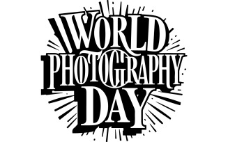 World Photography day vector typography