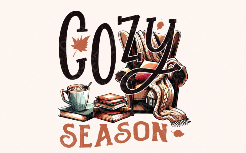 Cozy Season PNG, Fall Png, Png Fall, Fall Vibes, Fall Sublimation Design, Retro Fall Shirt, Sweater Illustration