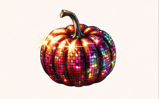 Disco Pumpkin Png, Fall Png, Coquette, Autumn Sublimation, Cute Fall Png, Halloween Pumpkin Png