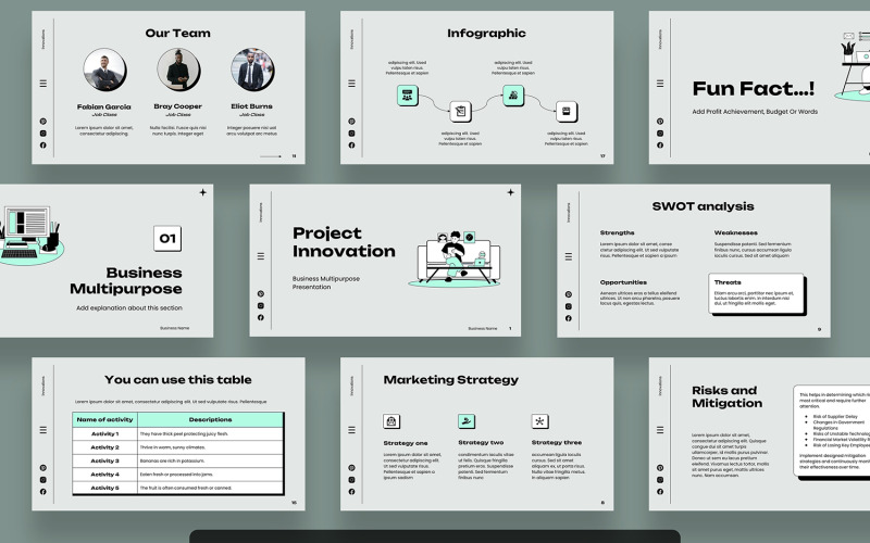 Project Innovation Business Multipurpose PowerPoint PowerPoint Template