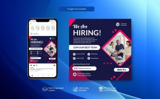 PSD Template: Hiring Job Vacancy Social Media Post