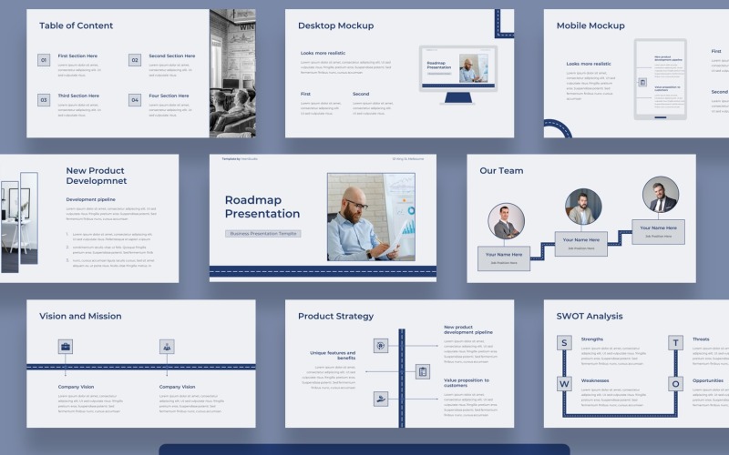 Roadmap business Keynote Presentation Template Keynote Template