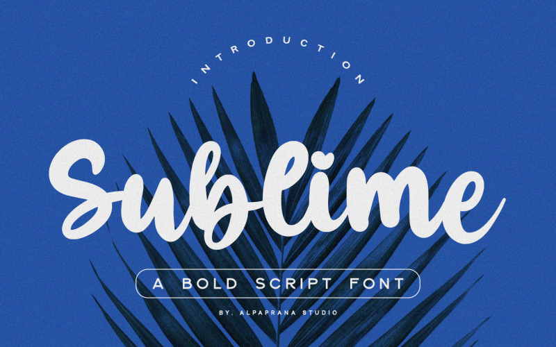 Sublime - Bold Script Font